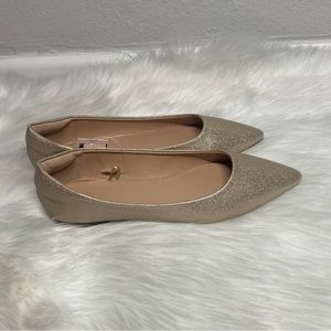 Unbranded Gold Textured Pointed Toe Flats Women’s Size 8